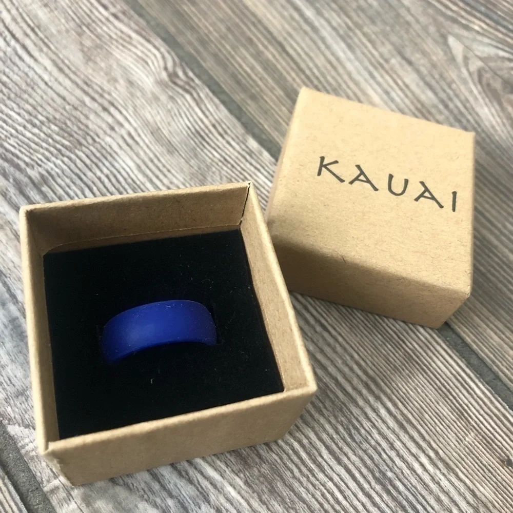 KAUAI Silicone Ring Blue Size 8 NIB